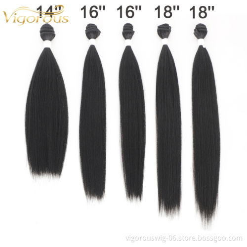 Vigorous Silky Black Custom Top Straight Chignon Soft For Women Synthetic Wholesale Extension Hair Closure Piece